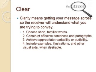 Clarity Examples 6.essentials of effective communication | PPTX