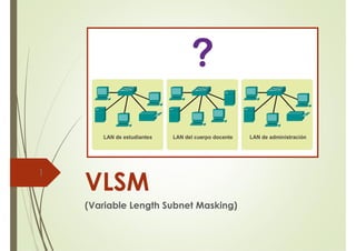 VLSM 
(Variable Length Subnet Masking) 
1 
 
