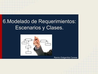 6.Modelado de Requerimientos:
Escenarios y Clases.
Ramiro Estigarribia Canese
 