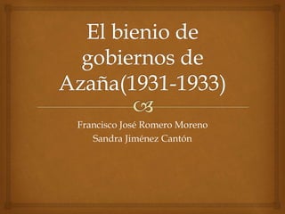 Francisco José Romero Moreno
Sandra Jiménez Cantón
 