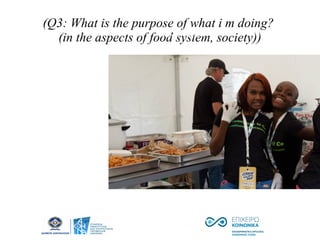 (Q3: What is the purpose of what i m doing?
(in the aspects of food system, society))Who are K&Co?
Projects
From establishing and
maintaining a shopping
centre roof garden,
catering at festivals to re-
purposing furniture for a
 