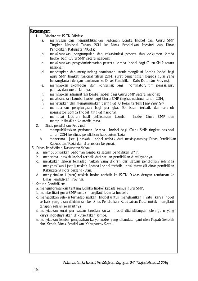 tembusan surat lomba inobel 2014 pedoman 6. lomba tembusan surat lomba inobel 2014 pedoman 6. lomba