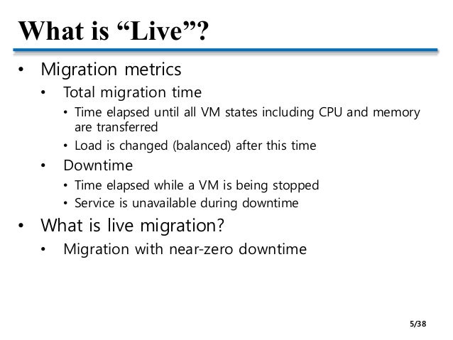 6. Live VM migration
