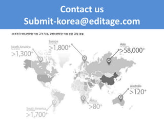 Contact us
Submit-korea@editage.com
Contact us
Submit-korea@editage.com
 