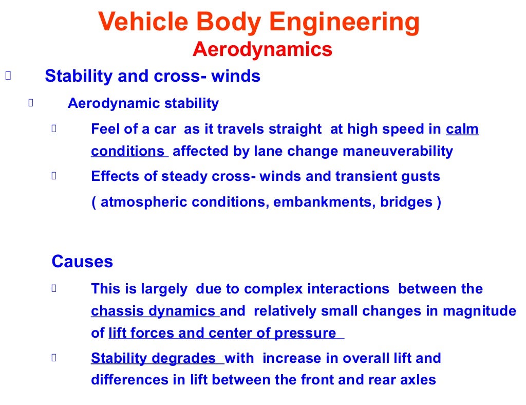 Vehicle Body Engineering Aerodynamics