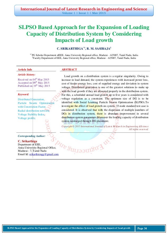 Slpso Based Approach For The Expansion Of Loading Capacity Of Distrib