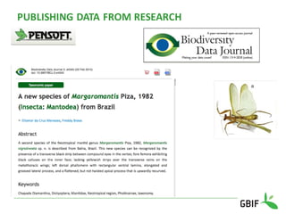 PUBLISHING DATA FROM RESEARCH
 
