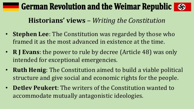 weimar constitution essay Weimar republic essays: over 180,000 weimar republic essays, weimar republic term papers, weimar republic research paper, book reports 184 990 essays, term and. weimar constitution essay Weimar republic essays: over 180,000 weimar republic essays, weimar republic term papers, weimar republic research paper, book reports 184 990 essays, term and.