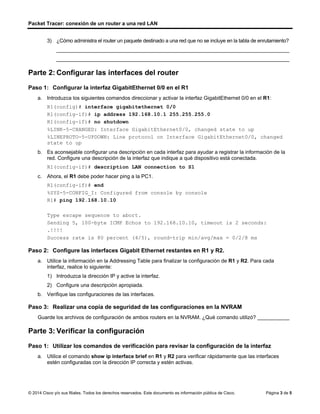 6.4.3.3 packet tracer connect a router to a lan instructions | PDF