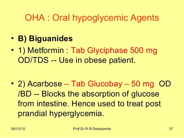 Acarbose Postprandial Hypoglycemia
