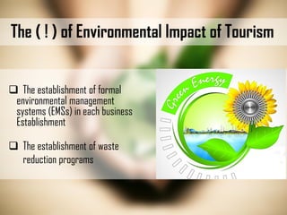 The Environmental Impacts of Tourism | PDF