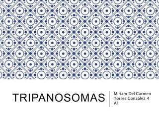 TRIPANOSOMAS
Miriam Del Carmen
Torres González 4
A1
 