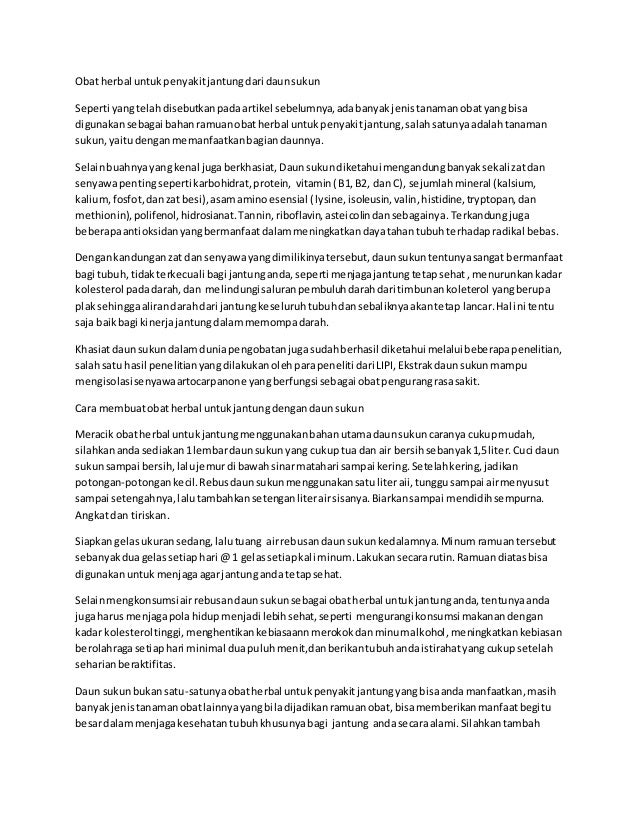 6. obat herbal untuk penyakit jantung dari daun sukun