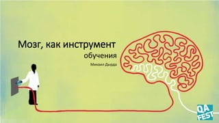 Мозг, как инструмент
обучения
Михаил Дырда
 