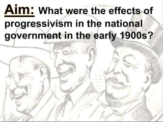 What were the effects of progressivism
in the national government in the early
1900s?
Aim: What were the effects of
progressivism in the national
government in the early 1900s?
 