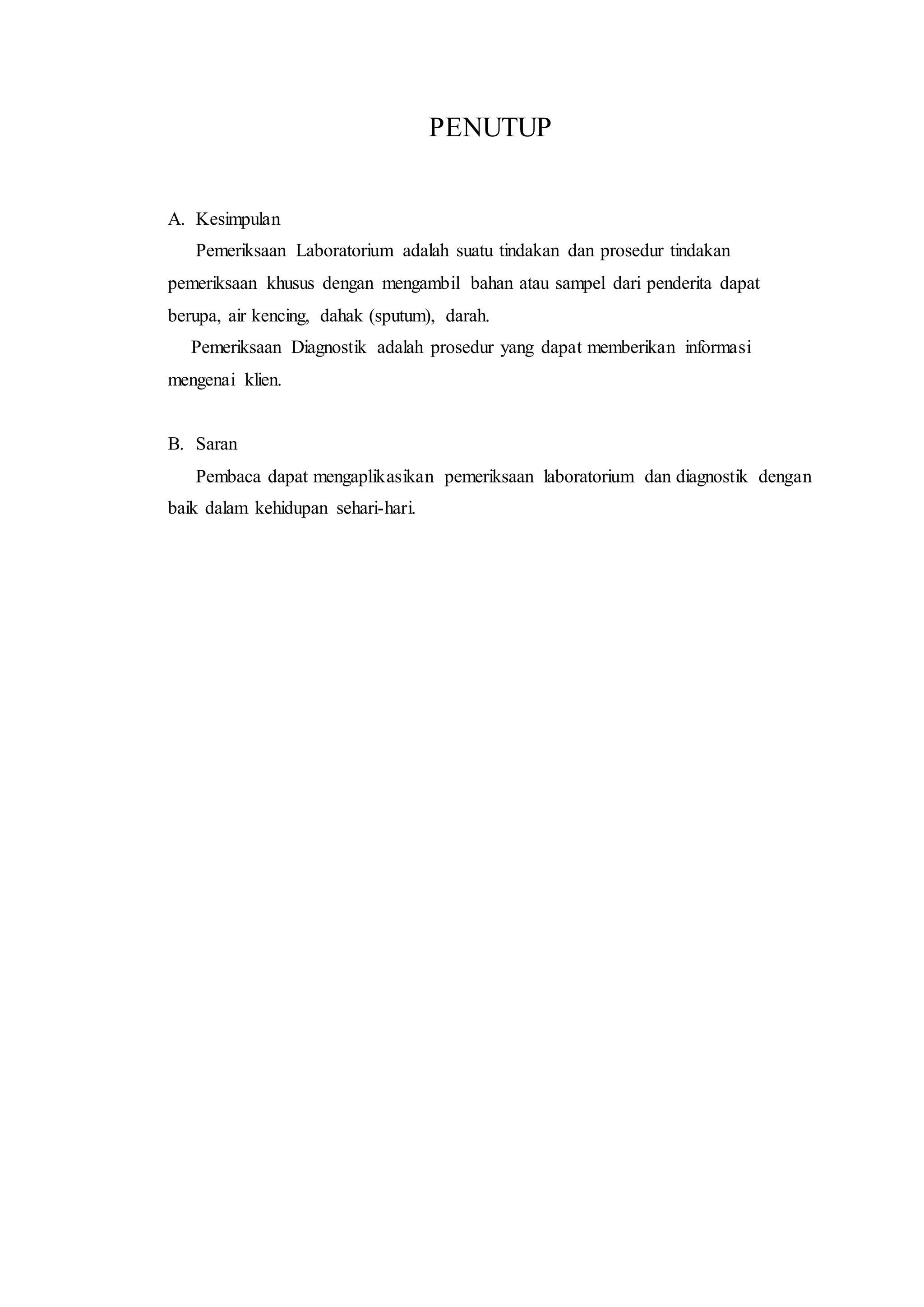 Pemeriksaan Lab dan Diagnostik | DOCX