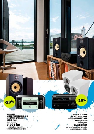 preporučena cijena: 6.850 kn
Denon RCD-M40
Micro CD Receiver
+ Dynaudio Emit M10
Zvučnik (par)
naša cijena:
5.480 kn
12 rata bez kamata: 457 kn
preporučena cijena: 9.630 kn
Marantz
Melody media M-CR611
+ Bowers & Wilkins
685 S2 (PAR)
naša cijena:
7.704 kn
12 rata bez kamata: 642 kn
-20%
-20%
 
