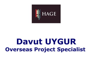 Davut UYGUR
Overseas Project Specialist
 