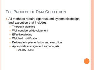 6. choosing an appropriate data collection method | PPT