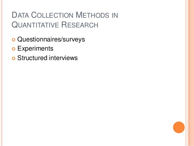 6. choosing an appropriate data collection method