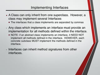 Java OOP Programming language (Part 6) - Abstract Class & Interface | PPT