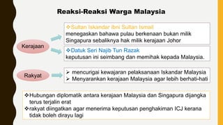 6.0 pendirian dan dasar kerajaan malaysia berhubung isu ...