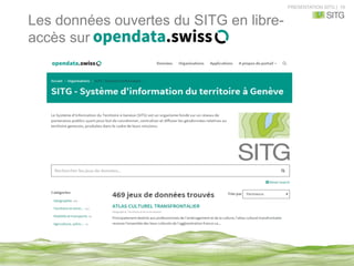 PRESENTATION SITG | 19
Les données ouvertes du SITG en libre-
accès sur
 