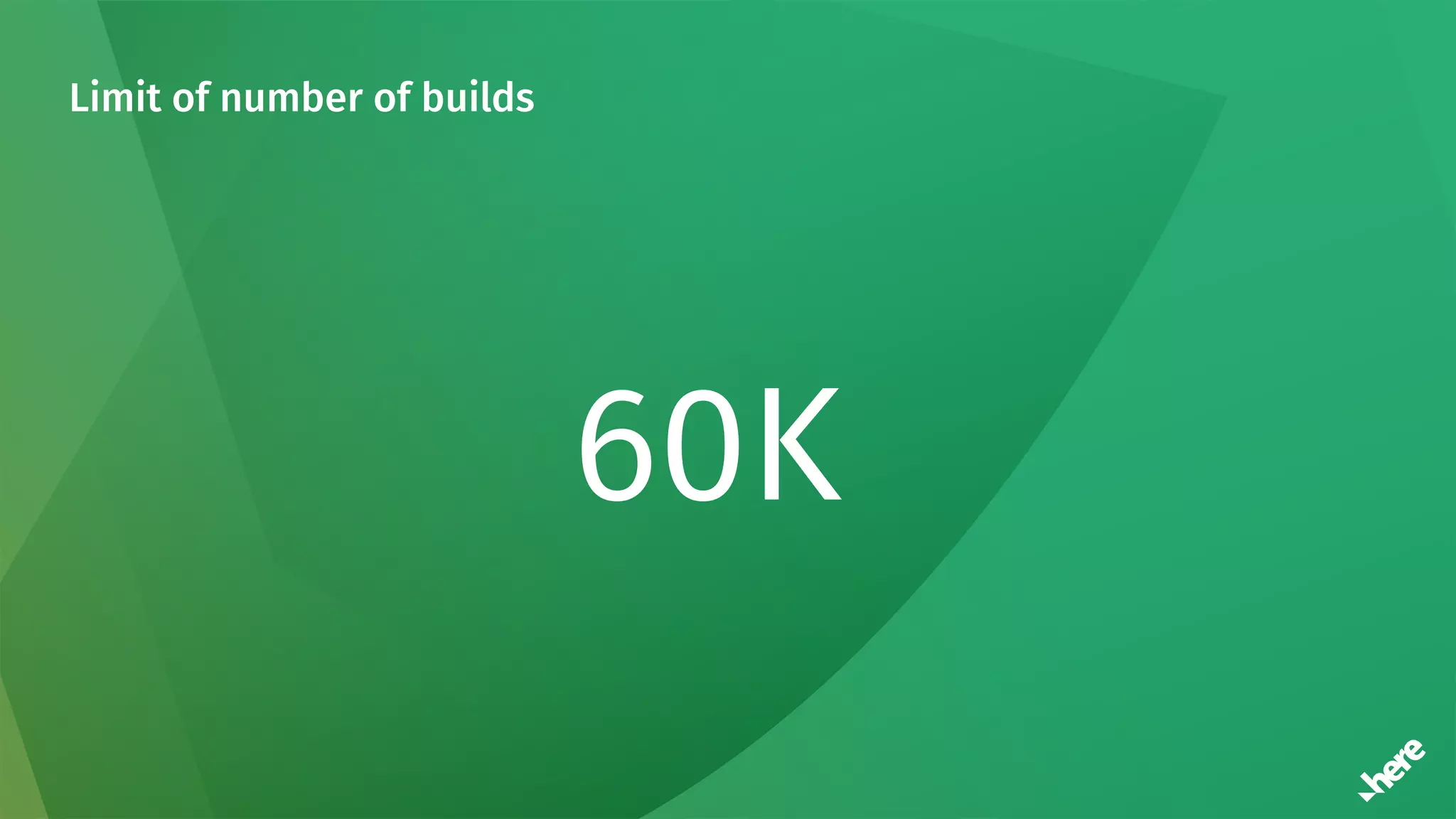 Limit of number of builds
60K
 