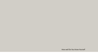 How well Do You Know Yourself