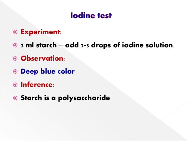 Reactions Of Starch