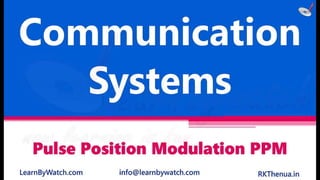 pulse position modulation ppm | Communication Systems