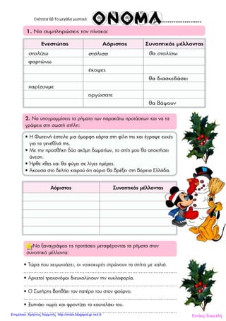 Ενότητα 6β Το μεγάλο μυστικό
Ευνίκη ΤοκατλήΕπιμέλεια: Χρήστος Χαρμπής http://xristx.blogspot.gr σελ.9
 