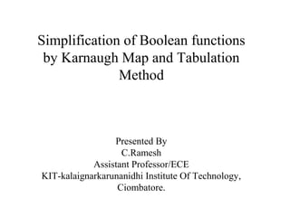 K Map Simplification | PPT | Technology & Computing