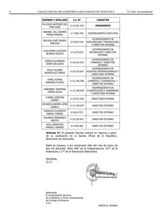 4 GACETA OFICIAL DE LA REPÚBLICA BOLIVARIANA DE VENEZUELA N° 6.284 Extraordinario

REPÚBLICA BOLIVARIANA DE VENEZUELA
DESPACHO DEL PRESIDENTE
































 


 


 


 


 



         
         










REPÚBLICA BOLIVARIANA DE VENEZUELA
DESPACHO DEL PRESIDENTE
























        
     



  


 


 







REPÚBLICA BOLIVARIANA DE VENEZUELA
DESPACHO DEL PRESIDENTE
































 


 


 


 


 



         
         










REPÚBLICA BOLIVARIANA DE VENEZUELA
DESPACHO DEL PRESIDENTE
























REPÚBLICA BOLIVARIANA DE VENEZUELA
DESPACHO DEL PRESIDENTE























 