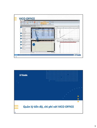 3
VICO OFFICE
5
Quản lý tiến độ, chi phí với VICO OFFICE
6
 
