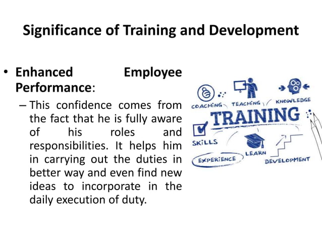 Significance Of Training And Development Manu Melwin Joy