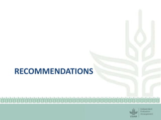RECOMMENDATIONS
 