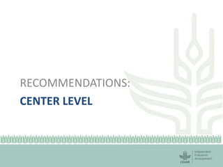Session 6.2 CGIAR gender evaluation results by Deborah Merrill Sands