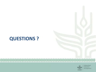 Session 6.2 CGIAR gender evaluation results by Deborah Merrill Sands