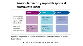 • Ma Z, et al. Lancet 2010; 375: 2100–09
Nuevos fármacos y su posible aporte al
tratamiento inicial
 