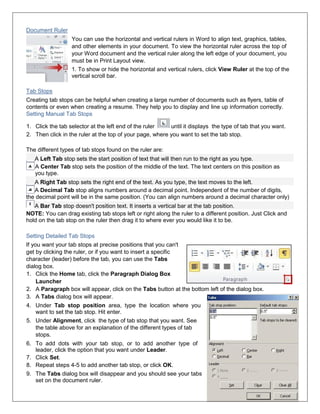 Document Guide Ruler Word processing | PDF
