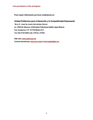GUIA PARA ELABORAR UN PLAN DE NEGOCIOS | PDF