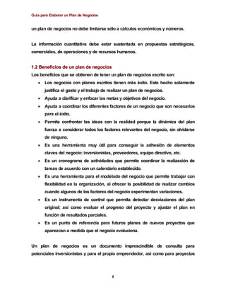 GUIA PARA ELABORAR UN PLAN DE NEGOCIOS | PDF