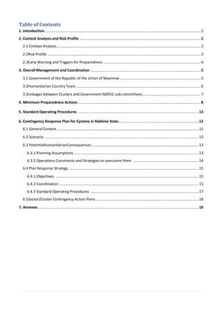 Emergency response preparedness plan (erpp) myanmar | PDF