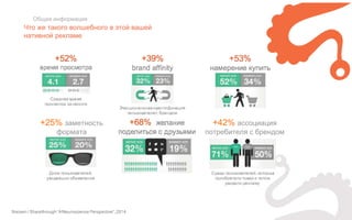 Что же такого волшебного в этой вашей
нативной рекламе
Общая информация
+25% заметность
формата
+42% ассоциация
потребителя с брендом
 