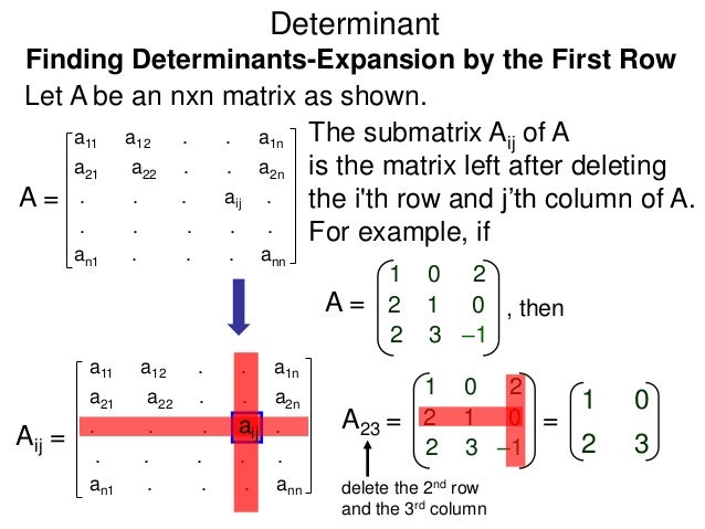 6.5 determinant x