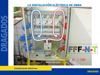 • ¿y el conjunto?
LA INSTALACIÓN ELÉCTRICA DE OBRA
Instalaciones eléctricas
 