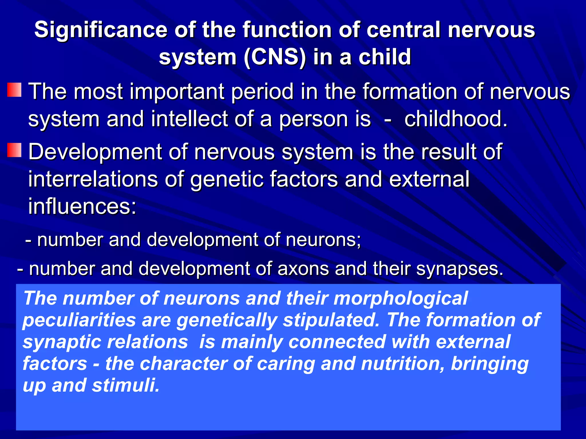 Nervous system in children – Part 2 | PPT
