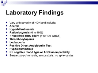 Hemolytic disease of the newborn. Diagnosis & Treatment | PPT