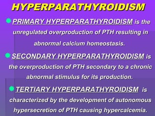 hyperparathyroidism and hypoparathyroidism
